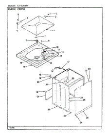 11 - Exterior (Rev. G-L) parts for Norge Washer LWM204W from AppliancePartsPros.com
