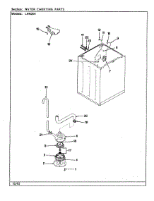 23 - Water Carrying (Rev. G-L) parts for Norge Washer LWM204W from AppliancePartsPros.com