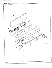 03 - Control Panel (Rev. A-E) parts for Norge Washer LWM205W from AppliancePartsPros.com