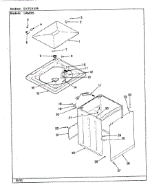 05 - Exterior (Rev. A-E) parts for Norge Washer LWM205W from AppliancePartsPros.com