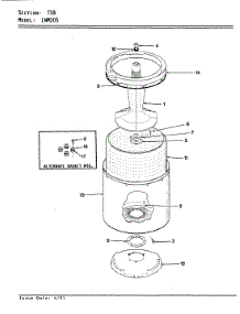 10 - Tub (Wht) parts for Norge Washer LWM205W from AppliancePartsPros.com