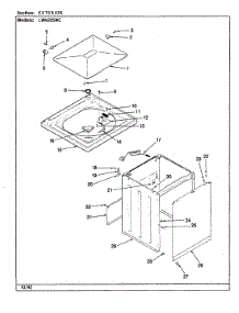 03 - Exterior (Rev. A-D)(Wht) parts for Norge Washer LWM205WC from AppliancePartsPros.com
