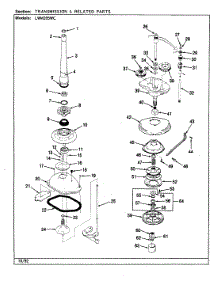 04 - Trans. & Rel. Parts (Rev. A-D)(Wht) parts for Norge Washer LWM205WC from AppliancePartsPros.com