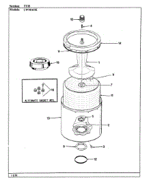 04 - Tub parts for Norge Washer LWM263KA from AppliancePartsPros.com
