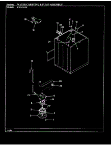 05 - Water Carrying & Pump Assembly parts for Norge Washer LWM263KA from AppliancePartsPros.com