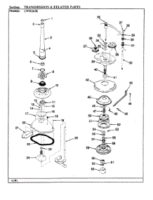 03 - Transmission parts for Norge Washer LWM263KH from AppliancePartsPros.com