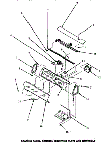08 - Graphic Panel, Ctrl Mtg Plate & Ctrls parts for Amana Washer LWM833W / P1176503W W from AppliancePartsPros.com