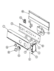 03 - Control Panel parts for Norge Washer LWP222V from AppliancePartsPros.com