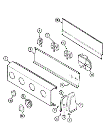 03 - Control Panel parts for Norge Washer LWP224V from AppliancePartsPros.com