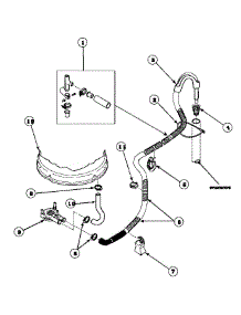 05 - Drain Hose And Siphon Break parts for Amana Washer LWS01AW / PLWS01AW from AppliancePartsPros.com