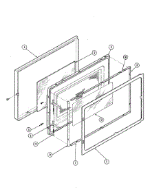 03 - Door parts for Magic Chef Microwave M15C-3 from AppliancePartsPros.com