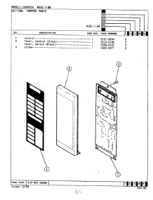 02 - Control Panel parts for Magic Chef Microwave M15C-7-W9 from AppliancePartsPros.com