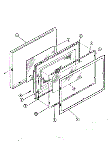 03 - Door parts for Magic Chef Microwave M15C-7-W9 from AppliancePartsPros.com