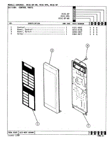 02 - Control Panel parts for Magic Chef Microwave M15C-9P from AppliancePartsPros.com