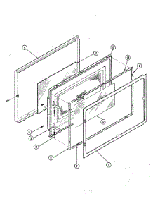 03 - Door parts for Magic Chef Microwave M15C-9PB from AppliancePartsPros.com