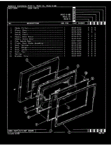 03 - Door parts for Magic Chef Microwave M15E-5 from AppliancePartsPros.com