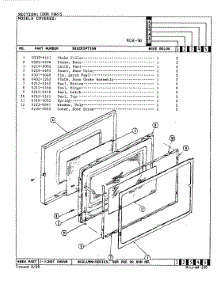 03 - Door parts for Magic Chef Microwave M15E-5B from AppliancePartsPros.com