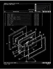 03 - Door parts for Magic Chef Microwave M15F-10-W9 from AppliancePartsPros.com