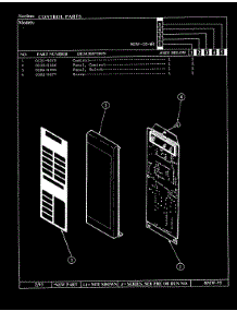 02 - Control Panel parts for Magic Chef Microwave M15F-10-WB from AppliancePartsPros.com