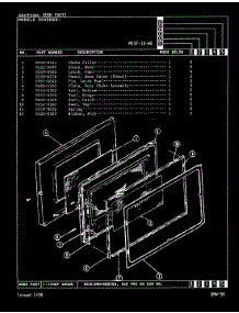 03 - Door parts for Magic Chef Microwave M15F-10-WB from AppliancePartsPros.com