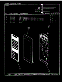 02 - Control Panel parts for Magic Chef Microwave M15F-14T from AppliancePartsPros.com