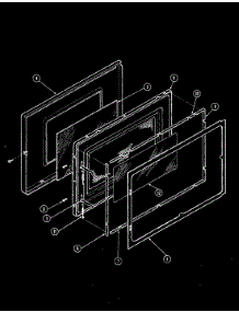 03 - Door parts for Magic Chef Microwave M15FN-14T from AppliancePartsPros.com