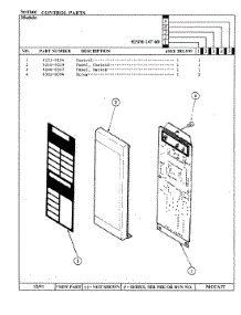 02 - Control Panel parts for Magic Chef Microwave M15FN-14T-W9 from AppliancePartsPros.com