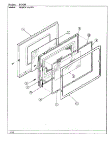 03 - Door parts for Magic Chef Microwave M15FN-14T-W9 from AppliancePartsPros.com