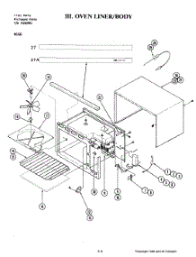 03 - Oven Liner-Body (M166) parts for Jenn-Air Microwave M166B from AppliancePartsPros.com