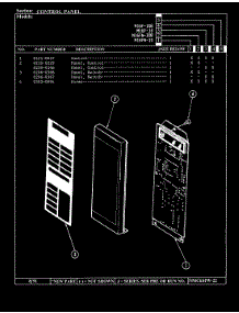 02 - Control Panel parts for Magic Chef Microwave M16F-10B from AppliancePartsPros.com