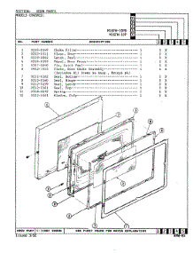 03 - Door parts for Magic Chef Microwave M16FN-10PB from AppliancePartsPros.com
