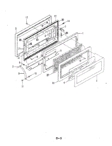 03 - Door parts for Magic Chef Microwave M20A-2 from AppliancePartsPros.com