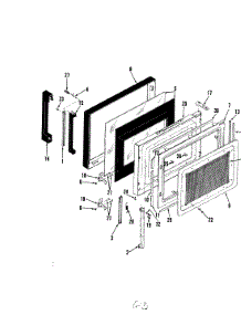 04 - Door parts for Hardwick Microwave M215 from AppliancePartsPros.com