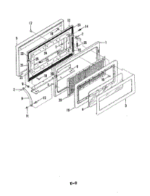 03 - Door parts for Magic Chef Microwave M22B-6-T6 from AppliancePartsPros.com