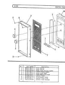 08 - Control Panel (M250) parts for Hardwick Microwave M250 from AppliancePartsPros.com