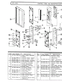 06 - Control Panel (Built-In Models) parts for Hardwick Microwave M260 from AppliancePartsPros.com