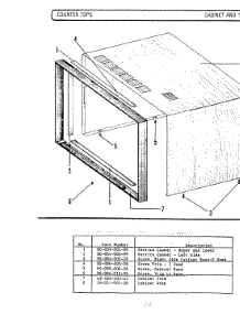 05 - Cabinet & Trim (Countertop Models) parts for Hardwick Microwave M270 from AppliancePartsPros.com