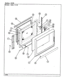 03 - Door parts for Magic Chef Microwave M40G-14-X9 from AppliancePartsPros.com