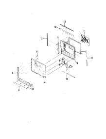03 - Door parts for Magic Chef Microwave M41B-3-W3 from AppliancePartsPros.com