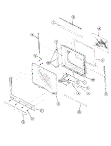 04 - Door parts for Magic Chef Microwave M41C-3P from AppliancePartsPros.com