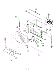 04 - Door parts for Magic Chef Microwave M41D-3P from AppliancePartsPros.com