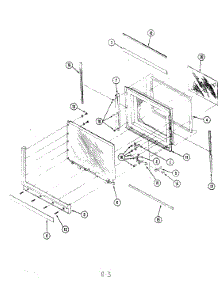 03 - Door parts for Magic Chef Microwave M41D-6 from AppliancePartsPros.com