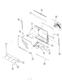 03 - Door parts for Magic Chef Microwave M41D-6P from AppliancePartsPros.com