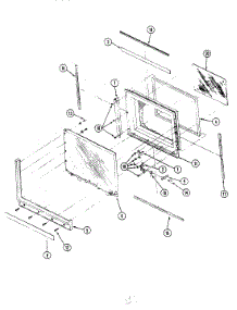 03 - Door parts for Magic Chef Microwave M41E-9 from AppliancePartsPros.com