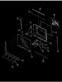 03 - Door parts for Magic Chef Microwave M41F-10P from AppliancePartsPros.com