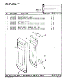 02 - Control Panel parts for Magic Chef Microwave M46F-14T from AppliancePartsPros.com