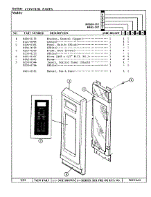 02 - Control Panel parts for Magic Chef Microwave M46G-14T from AppliancePartsPros.com