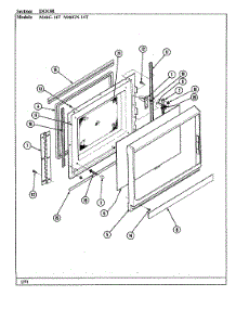 03 - Door parts for Magic Chef Microwave M46G-14T from AppliancePartsPros.com