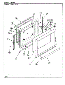 03 - Door parts for Magic Chef Microwave M46G-14T-B from AppliancePartsPros.com