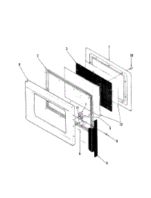 04 - Door parts for Magic Chef Microwave M5A-6 from AppliancePartsPros.com